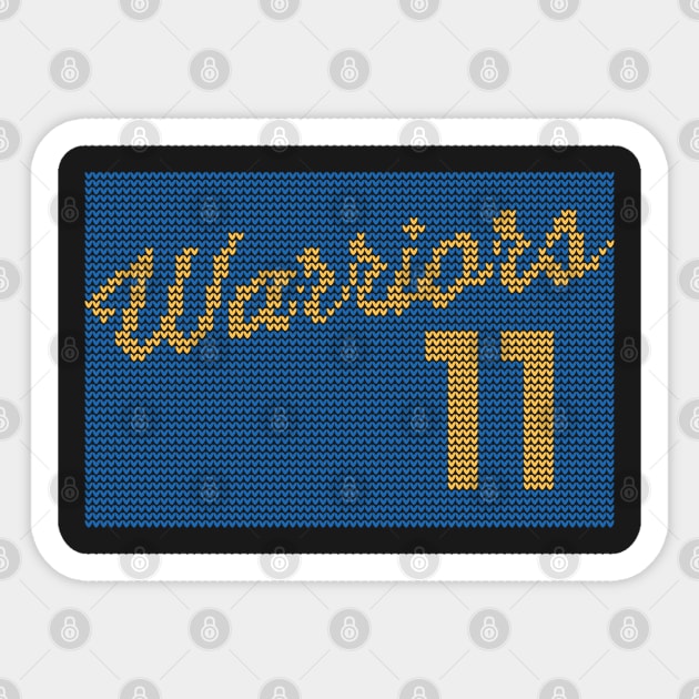 Warriors 11 Sticker by teeleoshirts
